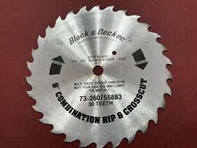 73-260-55883 Black Decker 73-260 Vintage &decker Combination Rip And Crosscut 9 Inch Diameter 30teeth