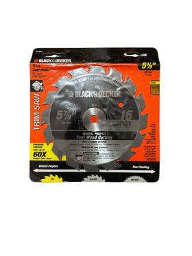 73-281 Black & Decker And 5-3/8 Inch X 16-tooth Thin Kerf Trim Saw Blade
