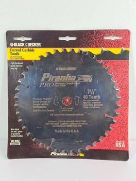 73-573 Black Decker And Piranha Pro 7.25 Inch Saw Blade Sealed New