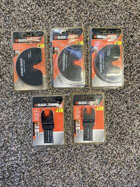 Black Decker 885911258487 And - 3 Flush Cut Blades 2 Plunge Wood/drywall/metal New