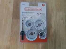 Black Decker 885911595902 5 Pc Bi-metal Hole Saws 1-1/4 Inch 1-1/2 2 2-1/8 Wood Pvc Metal