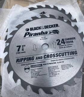 90548362 Black Decker 25 Blades X And Piranha Carbide 7-1/4 Inch 24t New