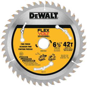 Dwaf16542 Black & Decker Dewalt 6-1/2 Inch X 5/8 42t Flexvolt Tracksaw Blade
