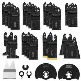 5b-chaq-fii5 Bladexpert 30 Pcs Oscillating Saw Blades Universal Titanium Bi-metal And Japanese Tooth M