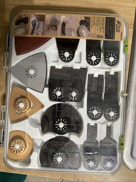 0506139 Blue Hawk 820909701255 New 0506139- 24- Piece Oscillating Multi-tool Blade Accessory Kit