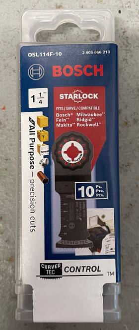Osl114f-10 Bosch 000346488555 Starlock 1 1/4 Inch All Purpose Blades -