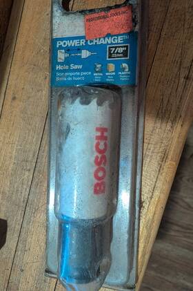 2608550105 Bosch Power Change Hole Saw Blade 7/8 In Steel Cuts Metal Plastic Wood