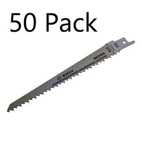 2608653195 Bosch 50 Pack Of 6-inch 6 Tpi Reciprocating Saw Blades # Rw66-50pk