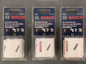 2608678487 Bosch Hb200 Lot Of 3 Quick Change Bi-metal 2 Inch 5tpi Stp Holesaws