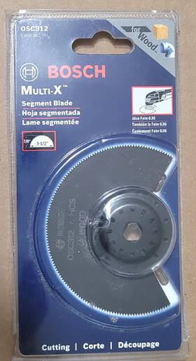 Osc312 Bosch 3-1/2 Inch X 7/8 Oscillating Tool Blade For Wood Multi-x Segment Blad