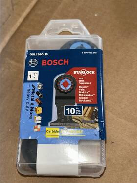 Osl134c-10 Bosch Oscillating Tool Blades Carbide 1 3/4 Starlock 10pk Metal