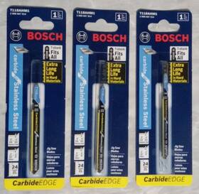 T118ahm1 Bosch 3 - 24tpi Inch Long Carbide Jigsaw Blade For S. Steel And Hard Metal
