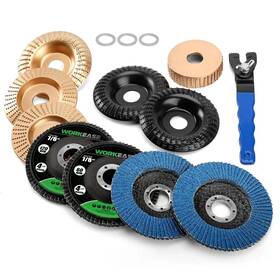 Branded 679070010020 14pcs Wood Carving Disc Set For 4 In 4.5 Angle Grinder Woodworking Grindi