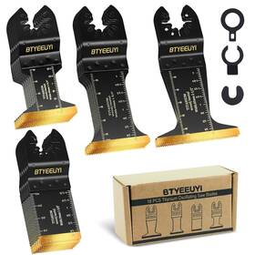 Branded 705353223204 18 Pcs Titanium Oscillating Tool Blades Metal Cutting Universal Multitool Blade