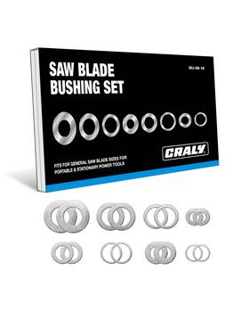 Branded01 744110406412 Saw Blade Bushing Set Arbor Adapter Kit Reduction Ring Combo 30mm-5/8ftft 20mm-5/8