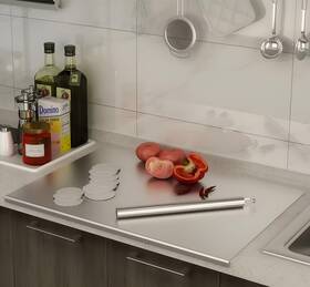 Bxg-001 Bscsqld 304 Stainless Steel Cutting Plate. Lipped Board. Large Suitable For