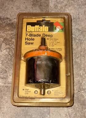 Buffalo 027077003253 7-in-1 Deep Hole Saw Drill Bit Adapter Tool