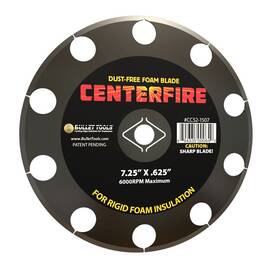 Cc52-1507 Bullet Tools 894335000640 7.25 Inch Centerfire Dust Free Foam Blade For Cutting Eps Xps And P
