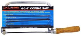 Cal Hawk 091044401441 Coping Saw 6-3/4 Inch Saws High Carbon Steel Blades Hard Wood Handle 4 Extra