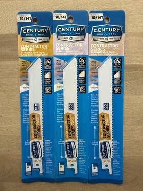14tx6 Century 07603 3pk Drill 10/14tx6 Inch Cobalt Bi-metal Contractor Series Blades