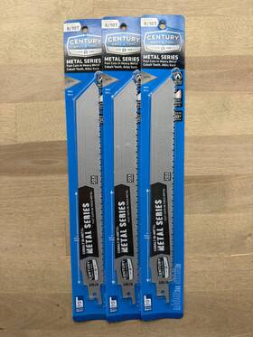 10tx9 Century 07990 3pk Drill 8/10tx9 Inch Cobalt Bi-metal Contractor Series Blades