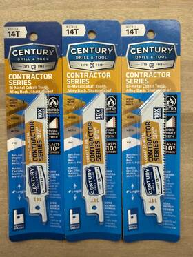 07414 Century Drill & Tool 3pk 14tx4 Inch Cobalt Bi-metal Contractor Series Blades