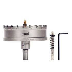 Chs1101r6 Cenyb 4 Inch 101.6mm Tungsten Carbide Tipped Hole Saw With 2pcs Titanium-plated Pilot