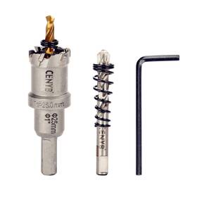 Chs125 Cenyb 1 Inch 25mm Tungsten Carbide Tipped Hole Saw With 2pcs Titanium-plated Pilot Dr