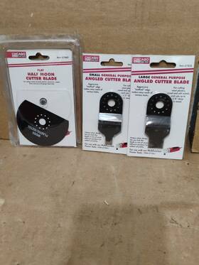 67457 Chicago Electric Lot Of 3 Oscillating Tool Blades Small Angled Cutter