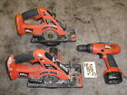 Hp532 Circular 14.4v 2 Cordless Pc 3 Decker Lot Drills Cs144 Black