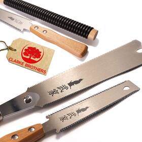 Clarke Brothers 722537976466 Set Of 2 - Ryoba Japanese Pull Saw 9.5 Inch And Flush Cut 6 Woodwor