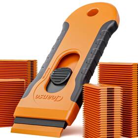 Cl-gb-039-1 Cleanse 100pcs Blade Plastic Razor Scraper With Retractable Without Dama