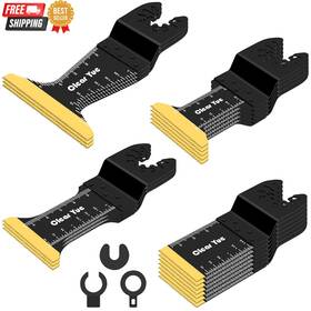 Clearyue 445037595588 18 Pcs Titanium Oscillating Tool Blades Metal Cutting Universal Multitool Blade
