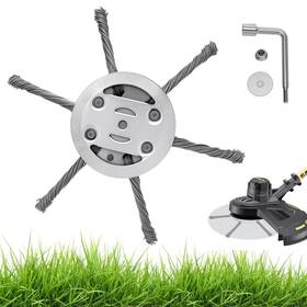 M00301 Cmohliang Universal Steel Wire Brush Cutter Trimmer Head Replacement - 6 Blades For Gra