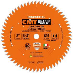 210.060.08 Cmt Industrial Fine Cut-off Saw Blade 8 Inch 60t 40 Atb Grind 5/8 Bore