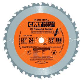 250.024.08 Cmt Itk Framing/decking Saw Blade 8-8-1/4 Inch X 24 Teeth 5/8 Arbor