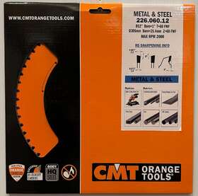 226.060.12 Cmt Orange Tools Ind Dry Cut Steel Saw Blade 12-inch 60 Teeth 8 Fwf Grind
