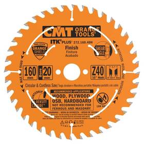 272.160.40h Cmt Orange Tools Itk Plus Track Saw Blade Compatible With Festool 160mm 40-t