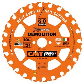 286.760.24h Cmt Orange Tools Xtreme Demolition Saw Blade For Nail Cutting With Cordless Cord