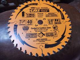P07540 Cmt Usa Itk Plus Fast Framing Saw Blade 7-1/4 X 40 Teeth 5/8 Inch Bore