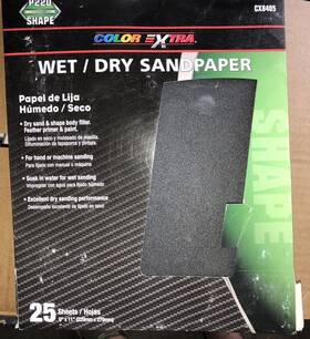 Cx8402 Color Extra 9 Inch X 11 Waterproof Sanding Sheets 220 Grit 25 Pack