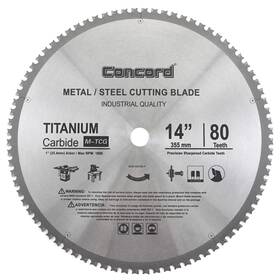 Mcb1400t080hp Concord Blades Mcb1400t80-p 14-inch 80 Teeth Tct Ferrous Metal Cutting Blade Fast Ship