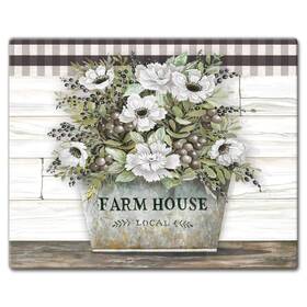 21-01288 Counterart Vintage Farmhouse 3mm Tempered Glass Cutting Board Manufactured Inch