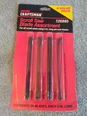 26880 Craftsman Sears Scroll Saw Blade Assortment 20 Blades Made In Usa Nip