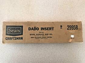 929958 Craftsman 29958 Vintage Sears Dado Insert In Original Box