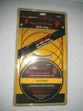 15-tpi Craftsman 32072 New 80 Inch Scroll Band Saws 6-pk. Kit 9 1/8 X Blades