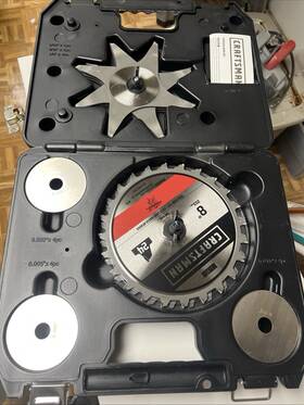 37666 Craftsman 8 Inch Stacked Dado Saw Set 24 Tooth 6 Chippers And Shims