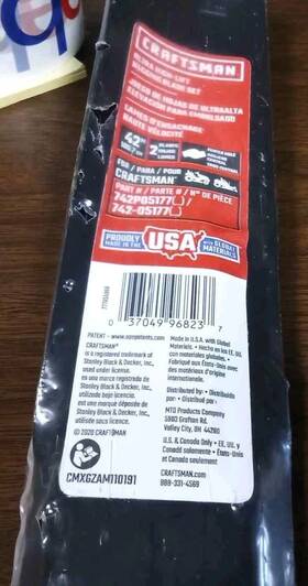 74205177 Craftsman 42-in Replaceable Blades 2 A Pack