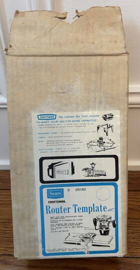 9-25182 Craftsman Vintage Sears Router Template Set Letters Numbers Sign Making