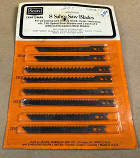 9-28738 Craftsman Nos Vintage Sabre Saw Blades Sealed Pack Of 8 - Made In Usa